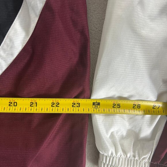 Teamwork Sport Jacket Size XL Red Long Sleeve Sweatshirt Zip Up Front Pockets - Picture 12 of 12